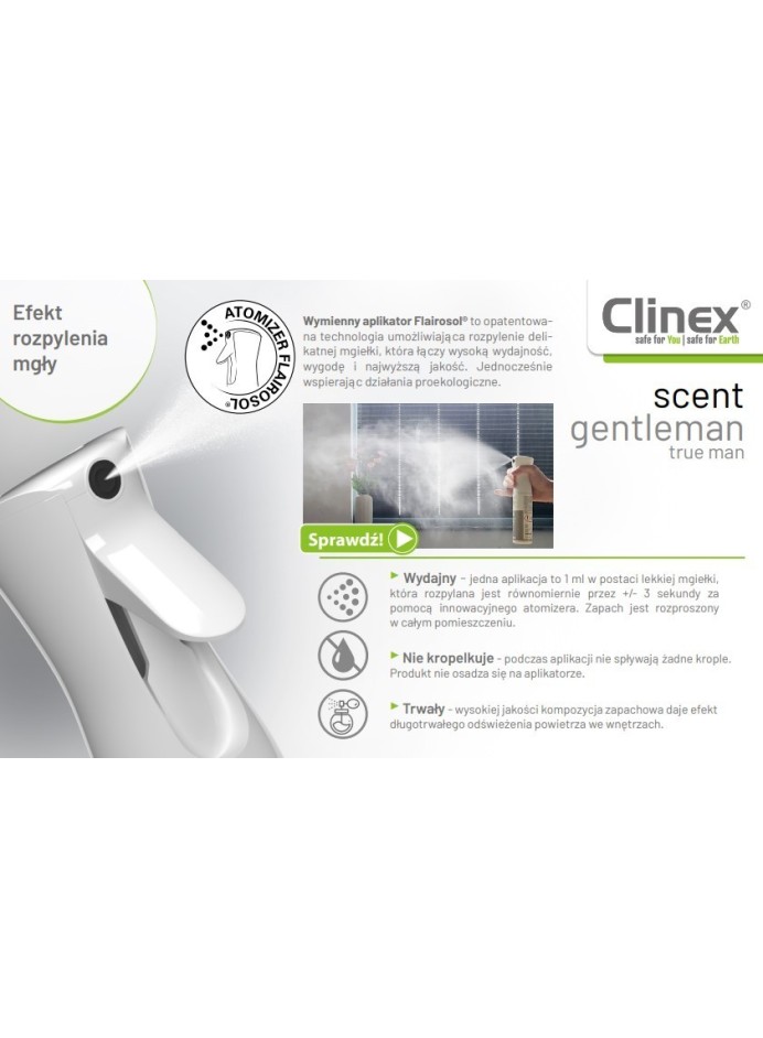 CLINEX Scent - GENTLEMAN 290ml - ZAPAS