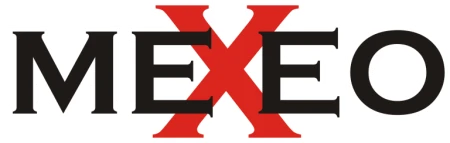 Logotyp Mexeo – hurtownia chemiczna z profesjonalnymi środkami do sprzątania i dezynfekcji powierzchni.