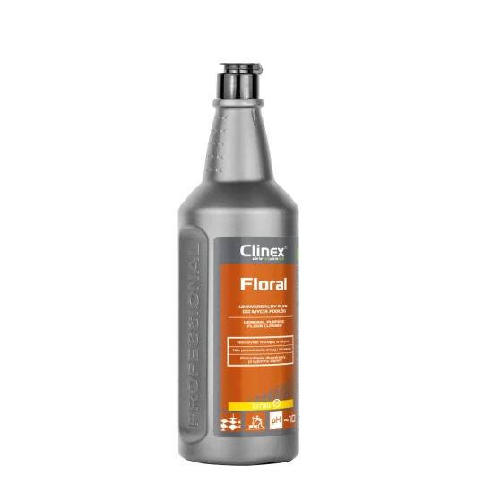 Clinex Floral Citro, płyn do mycia i pielęgnacji podłóg, nadaje połysk, o świeżym, cytrynowym zapachu.