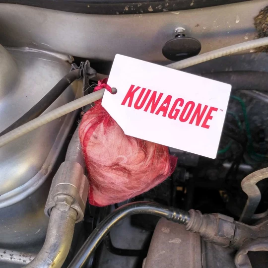 Kunagone na kuny 1-pak, naturalny odstraszacz w torebce umieszczony pod maską samochodu, chroniący kable elektryczne przed przegryzieniem.