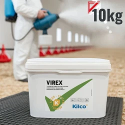 Wiaderko 10kg KILCO VIREX – profesjonalny proszek dezynfekcyjny do ferm i gospodarstw rolnych, zwalczający wirusy ASF i ptasiej grypy opolskie slaskie chemia do gospodarstwa