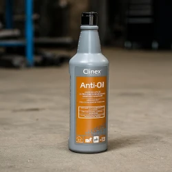 Opakowanie CLINEX Anti-Oil – nisko pieniący koncentrat do czyszczenia oleju i tłuszczu w halach przemysłowych