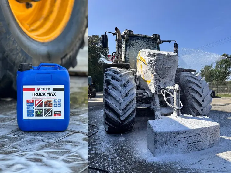 Truck Max — mycie ciągnika rolniczego aktywną pianą